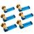 Italian Blue Murano Glass and Brass Door Handles, 1970s, Set of 6 For Sale - Image 9 of 9
