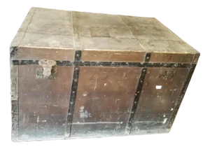 Italian Solid Wooden Travel Case with Reinforcements and Hinges in Iron