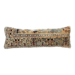 Vintage Hand Knotted Throw Rug Pillow Cover - 12'' X 36'' For Sale