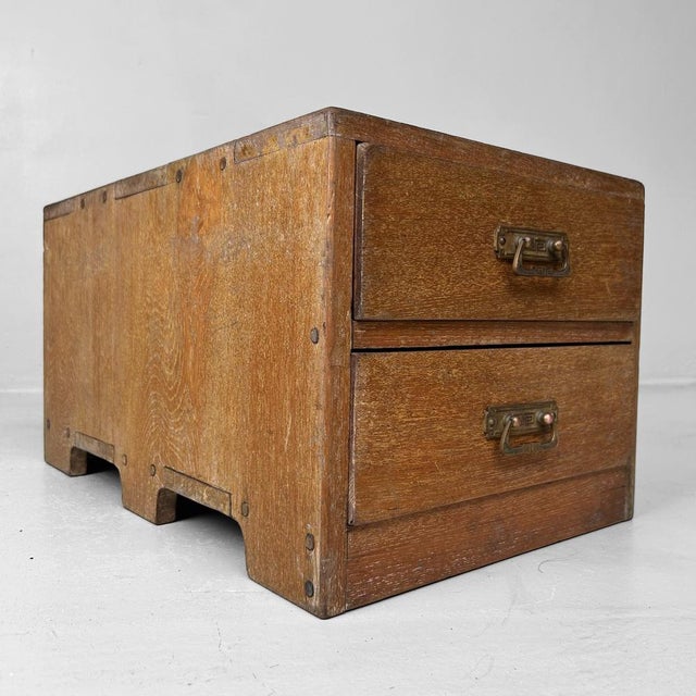 Handy Japanese drawer chest from the 1950s. Dimensions: height 26 cm, width 30 cm, depth 48 cm. This charming chest...