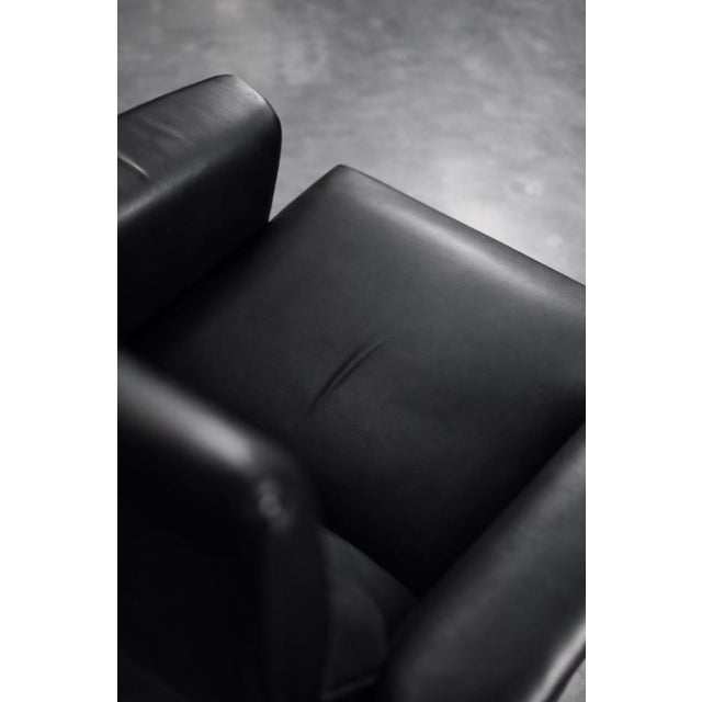 Mid-Century Modern Danish Black Leather Lounge Chair by Georg Thams for A/S Vejen Polstermöbelfabrik, 1960s For Sale - Image 15 of 18