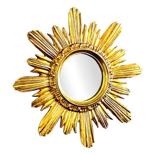 Wenz Giltwood Sunburst Mirror, Germany, 1960s For Sale