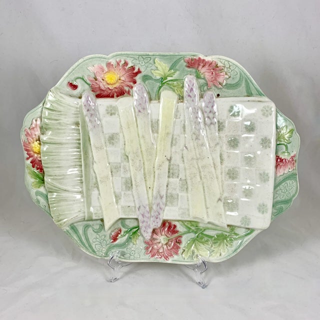 Keller & Guerin St Clément Luneville Trompe L’Oeil Art Nouveau Asparagus Server For Sale - Image 13 of 13