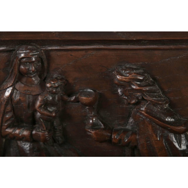 Wood Antique Historicist Cabinet in Oak, 1880 For Sale - Image 7 of 18