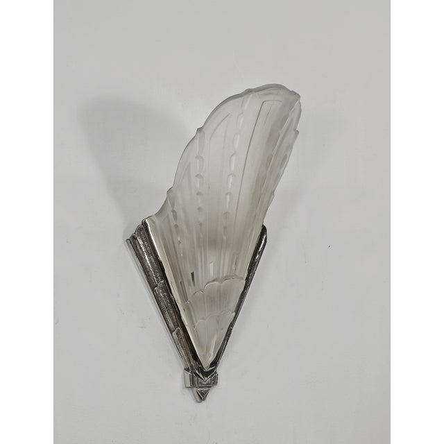 A Pair of French Art Deco Wall Sconces by Jean Gauthier 1930 France For Sale - Image 6 of 11