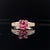 Metal Diamond Pink Tourmaline Rubellite Ring 6.5 14k White Gold 2.45 TCW Certified For Sale - Image 7 of 11