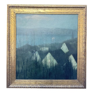 Mystical Painting by Edward Riche Butler, Californian Artist from Sacramento, Exhibited Several Times in Museums For Sale