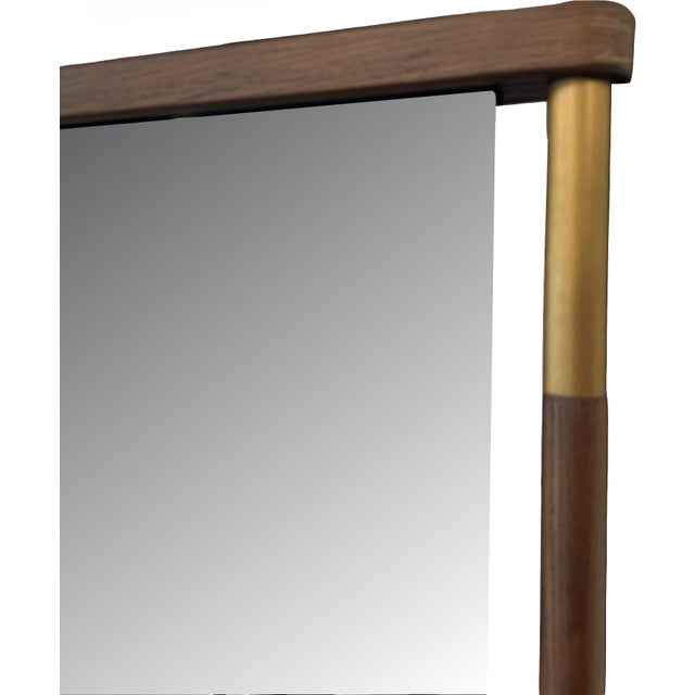 Wood Walnut Grove Full Length Mirror For Sale - Image 7 of 11