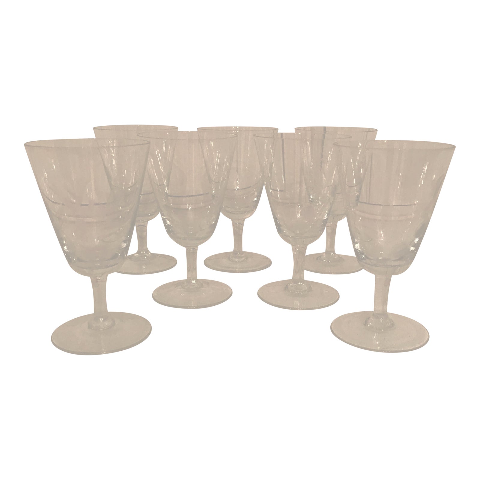 Rosenthal Rose Pattern Crystal Glasses Set of 7 Chairish