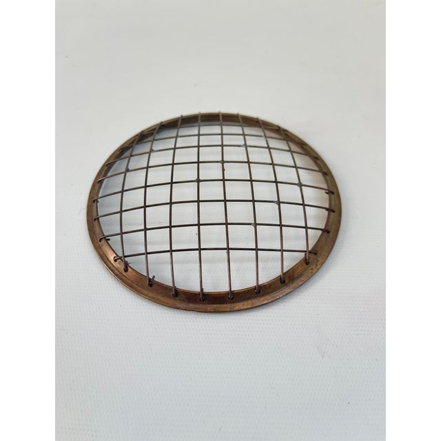 French Antique Brass Cage Flower Frog For Sale - Image 3 of 3