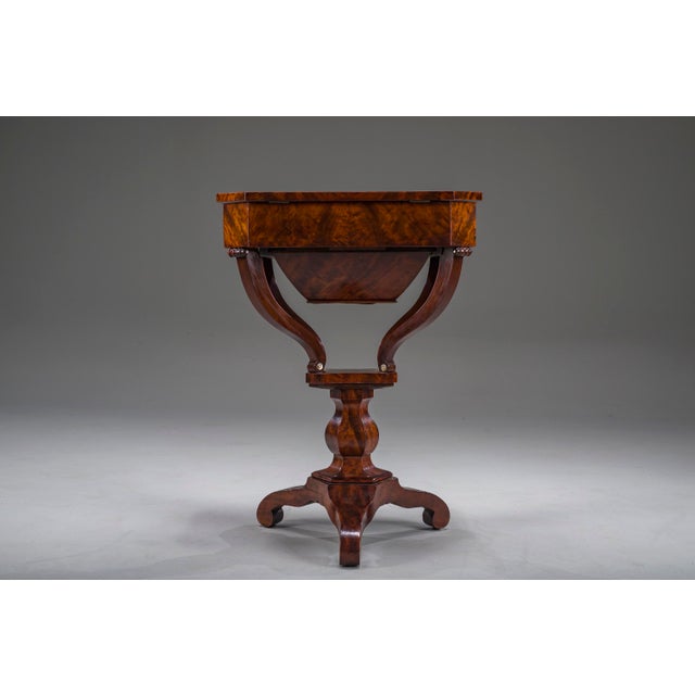 Biedermeier Sewing Worktable in Mahogany, 1850 For Sale - Image 15 of 17