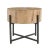 Contemporary Mia Round Wood & Iron Side Table For Sale - Image 3 of 10