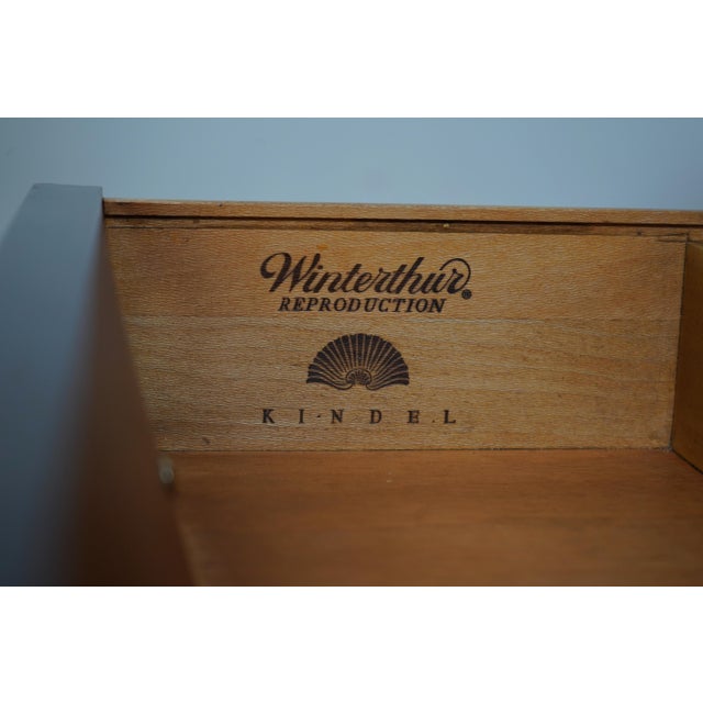 Kindel Winterthur Collection Mahogany Slant Front Desk For Sale - Image 11 of 12