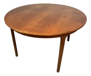 Mid 20th Century Scottish Mid-Century Modern Teak Circular Table With Leaf by A. H. McIntosh & Co