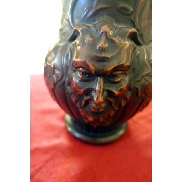 Large Art Deco Brown Pâte De Verre Vase by Espaivet, 1920s For Sale - Image 4 of 7