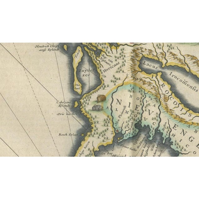 Antique New England Map, 1642 For Sale - Image 13 of 15