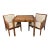 Attributed to Billy Baldwin for Bielecky Brothers Rattan Game Table and Chairs, Set of 3 1970s For Sale