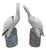 Italian Pair of Vintage Italian Majolica Glazed Ceramic Stork / Heron Sculptures For Sale - Image 3 of 12