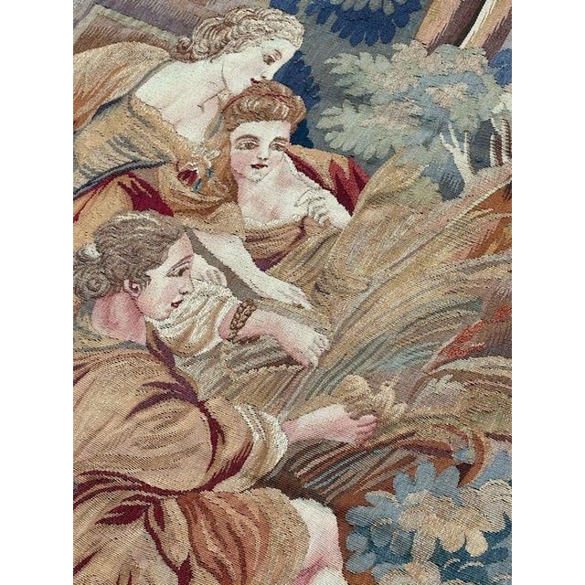 Beige Vintage French Aubusson Tapestry, 1940s For Sale - Image 8 of 18