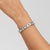 Early 21st Century 14K White Gold 10 5/8 Cttw Diamond Panel Link Bracelet - 7" Inches For Sale - Image 5 of 6
