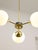 Mid-Century Modern Mid-Century Modern Italian Pendant Light in Brass and Opaline Glass, 1960s For Sale - Image 3 of 17