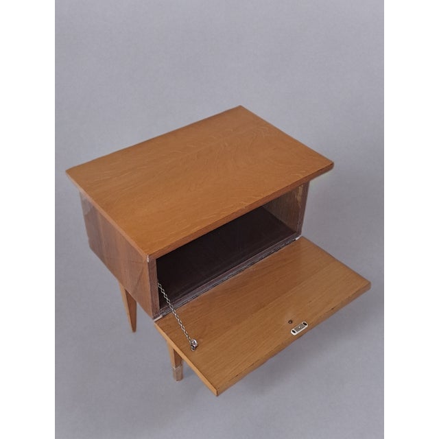 Mid-Century Modern French Nightstand, 1950s For Sale - Image 4 of 8
