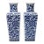 14" High Chinoiserie Square Vases - A Pair For Sale