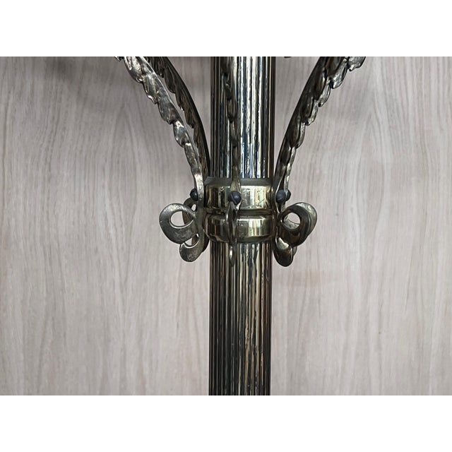 Early 20th Century Bronze and Brass Burnished Art Nouveau Belle Epoque Hanger, Bronze Grifone Feet For Sale - Image 11 of 18