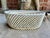 Vintage Spanish Porcelain Lattice Cache Pot / Planter With Rope Weave Design For Sale In Houston - Image 6 of 7
