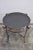 Neoclassical Neoclassical Maison Jansen Style Steel Black Marble Round Bouillotte Side Table For Sale - Image 3 of 13