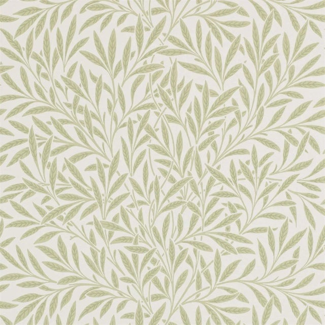 Morris & Co Willow Wallpaper in Olive For Sale