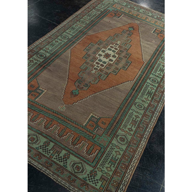 Brown Turkish Vintage Rug 4' x 7'2" #20501 For Sale - Image 8 of 8
