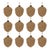 Contemporary Flocked Glass Pinecone Ornament (Set of 12) For Sale - Image 3 of 3