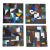 Abstract Mixed Media Acrylic Set of Four Panels Titled Bojagi by Yjr For Sale
