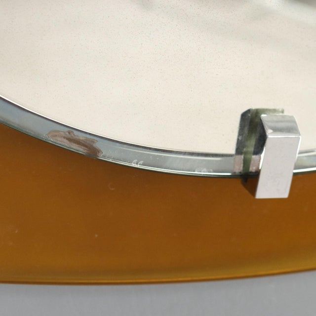 Glass Oval Wall Mirror, 1960s For Sale - Image 7 of 13