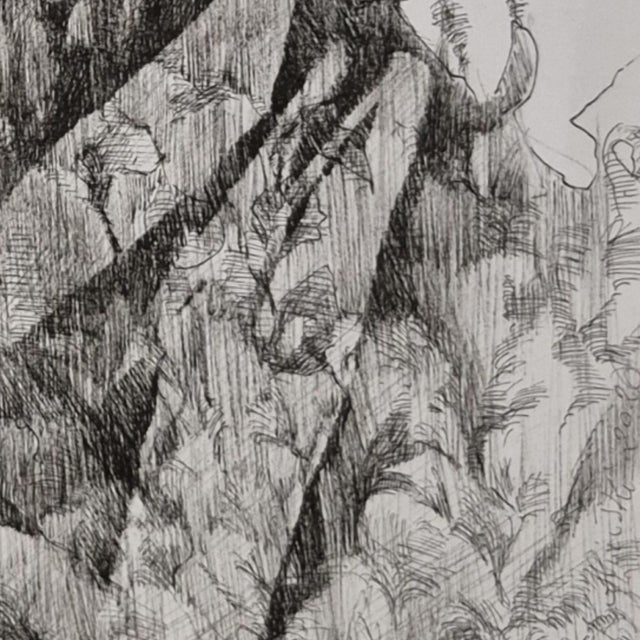 Early 21st Century Rafal Kolinski, Faces, Profile with Flowers, Portrait, Original Ink Drawing on Paper, 2026 For Sale - Image 5 of 8