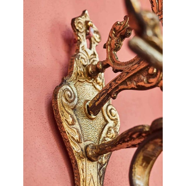 Goldenrod Large Hanging Door Bell in Cast Brass For Sale - Image 8 of 10