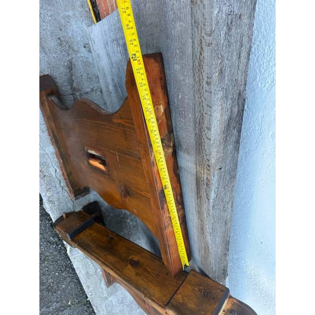 Vintage Farmhouse Rustic Style Liberty Ship Hatch Cover Trestle Base Coffee Table For Sale - Image 13 of 15