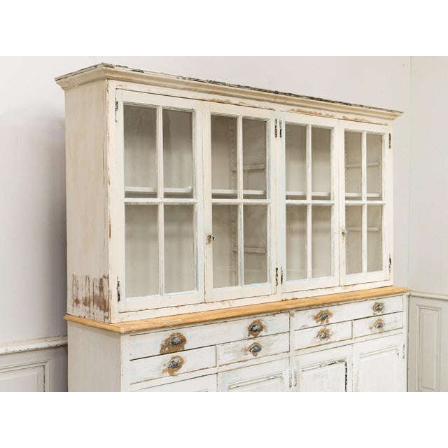 Large Antique Fir Wood Sideboard, 1950 For Sale - Image 3 of 18