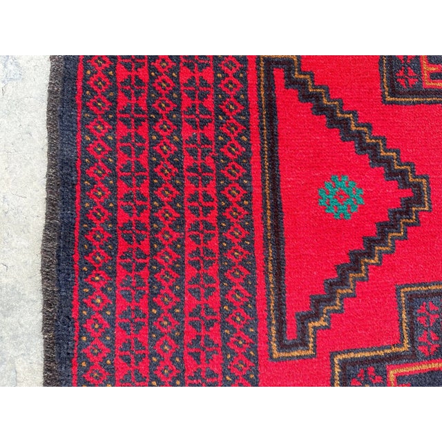 1980s Hand Knotted Afghan Belouch 3x5 Rug For Sale - Image 5 of 8