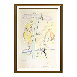 1970s The Monkey and the Leopard, Salvador Dalí For Sale