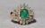 The Giron: Ladies 14K Emerald and Diamond Cluster Ring For Sale - Image 4 of 10