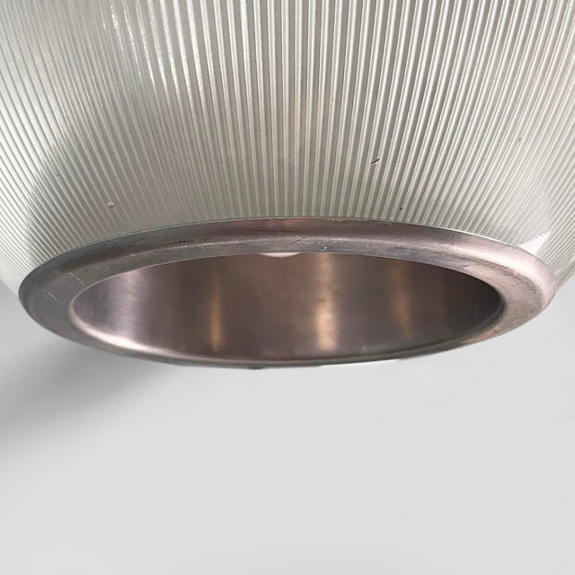 Silver Mid-Century Modern Italian Glass and Metal Feltre Chandelier by Ignazio Gardella for Greco, 1960s For Sale - Image 8 of 16
