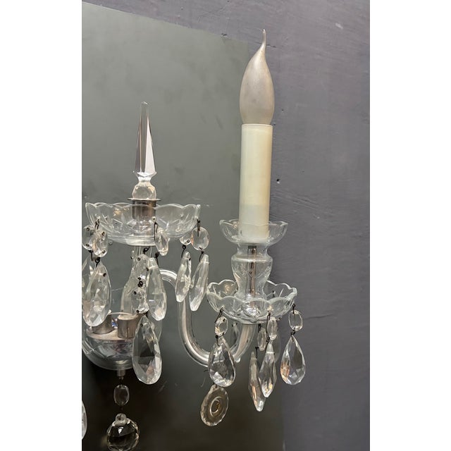 Crystal Bohemian Sconces, 1970s, Set of 2 For Sale - Image 9 of 15