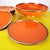 Vintage German Centerpiece with Plates from Karlsruhe, 1960s, Set of 6, in Good conditions. Designed 1960 to 1969 This...