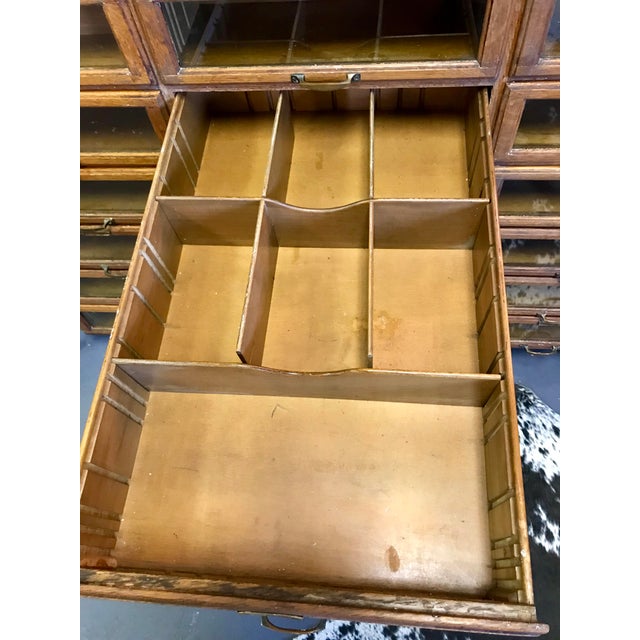 Vintage Oak Wood Shop/Haberdashery Storage Chairish