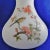 Large Vintage Pink & White Satin Glass Birds & Flowers Gold Trim Flower Vase For Sale - Image 4 of 10