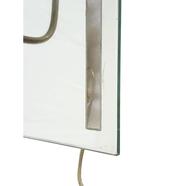 Forest Green Large Italian Wall Mirrored Sconces with Dark Green Shades, 1950s, Set of 2 For Sale - Image 8 of 14