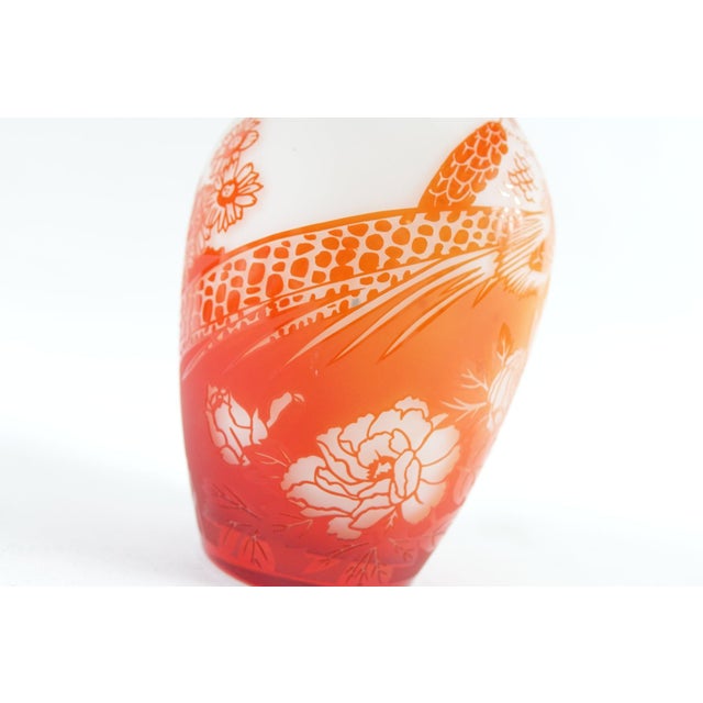 Mid 20th Century Decorative Cameo Glass Vase For Sale - Image 9 of 12