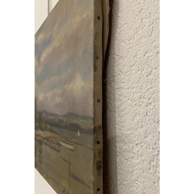 Alexis Louis Roche, Au bord du lac, Genève, Oil on Canvas For Sale - Image 8 of 10